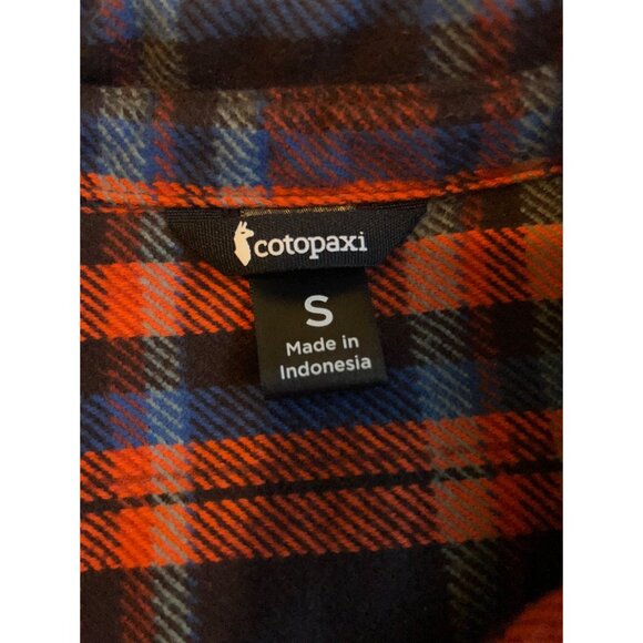 Cotopaxi Men’s Plaid Flannel Heavyweight Shacket Size S 100% Organic Cotton Snap - Picture 6 of 8
